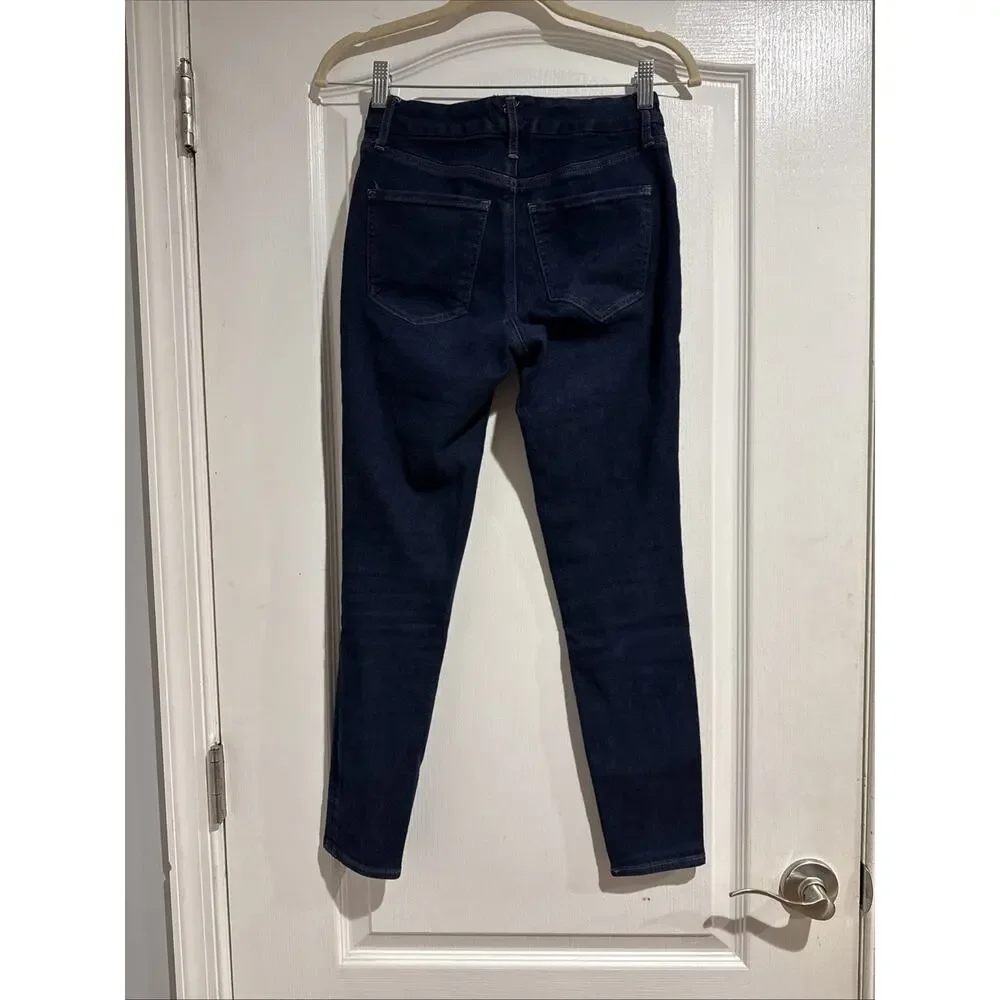 Express Jeans Legging Mid Rise Dark Blue Denim Women's Size Small Regular